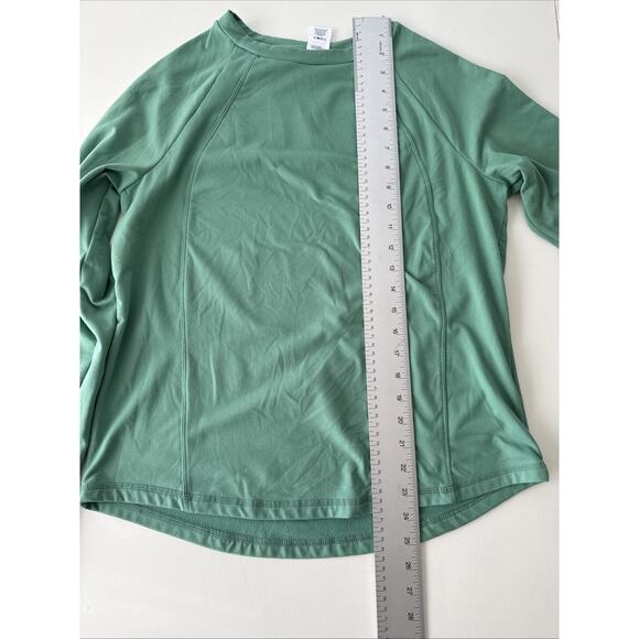 Member’s Mark Brushed Long Sleeve Tee Green Lily Crewneck Soft Fleece Size M - Picture 9 of 10